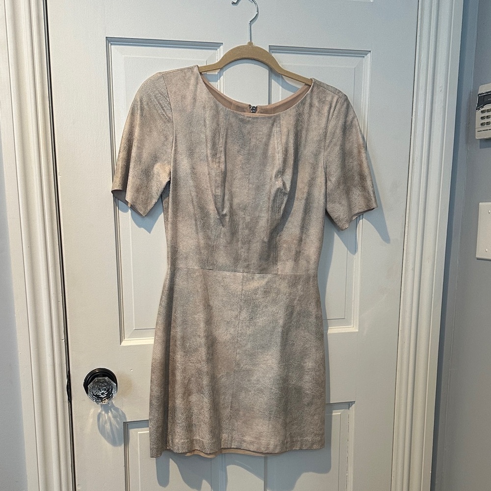 Alexis Faux Leather Short Sleeve Mini Dress